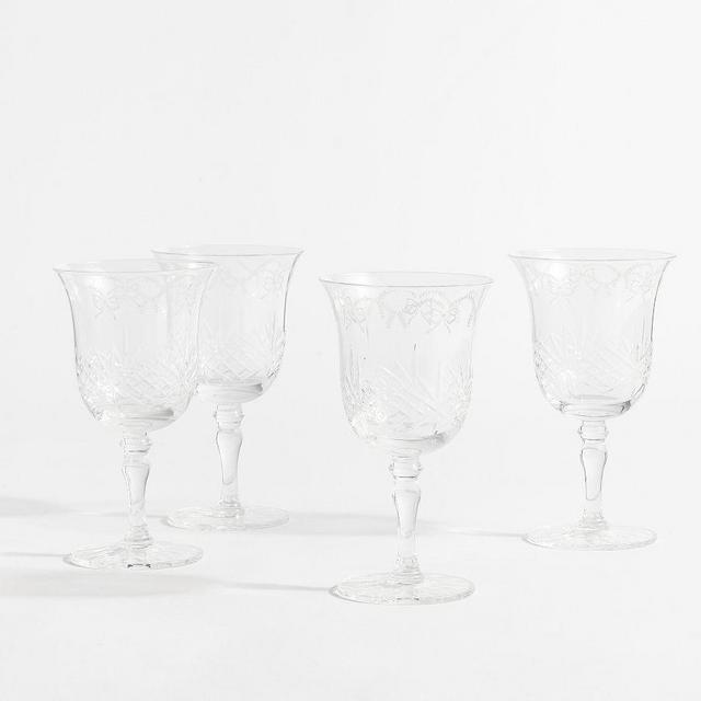 LoveShackFancy Goblets, Set of 4 - Clear