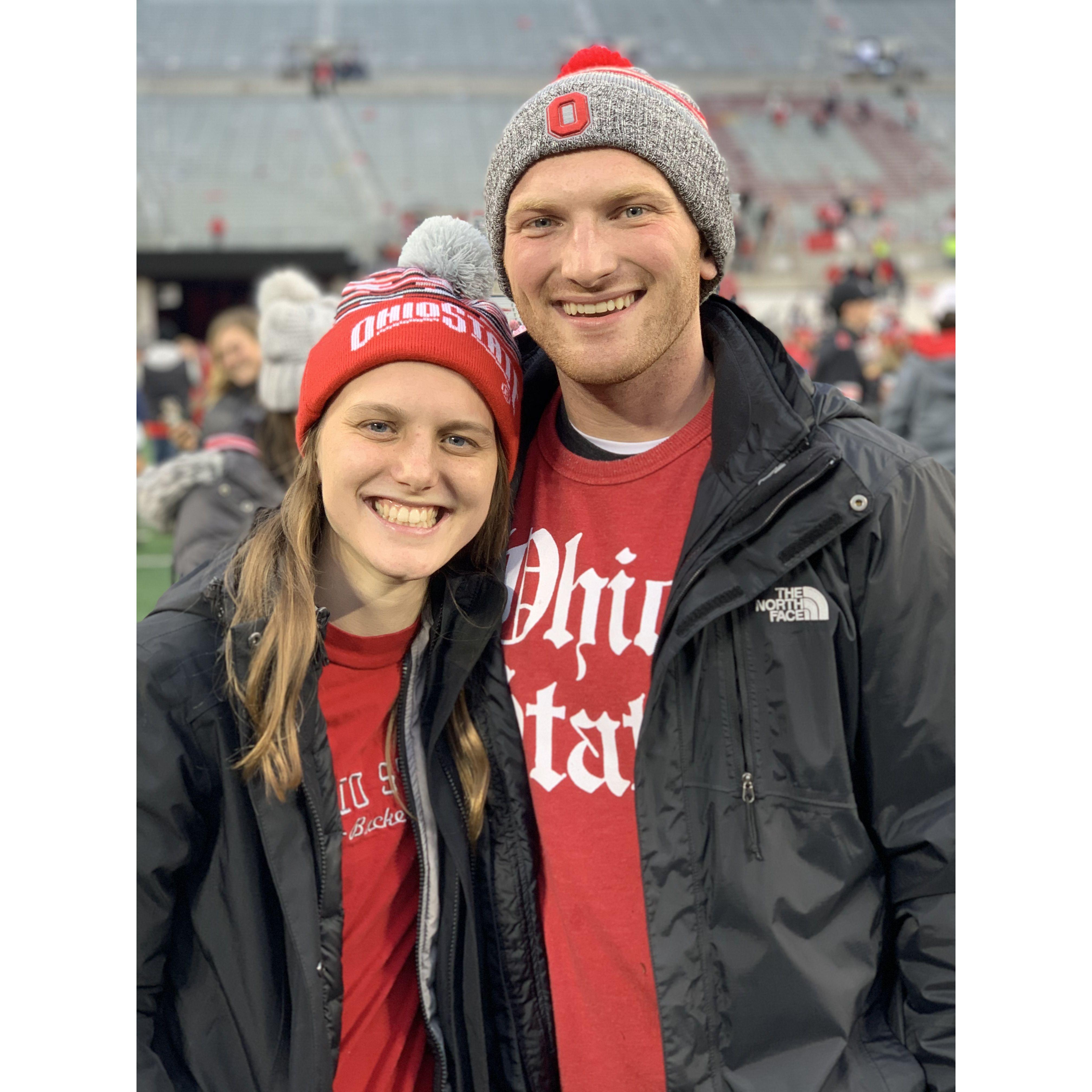 November 23rd, 2019 - Ohio State vs. Penn State and our first picture together as a couple!
