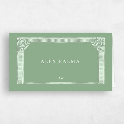 Celadon Green Wedding Place Card - Blevio