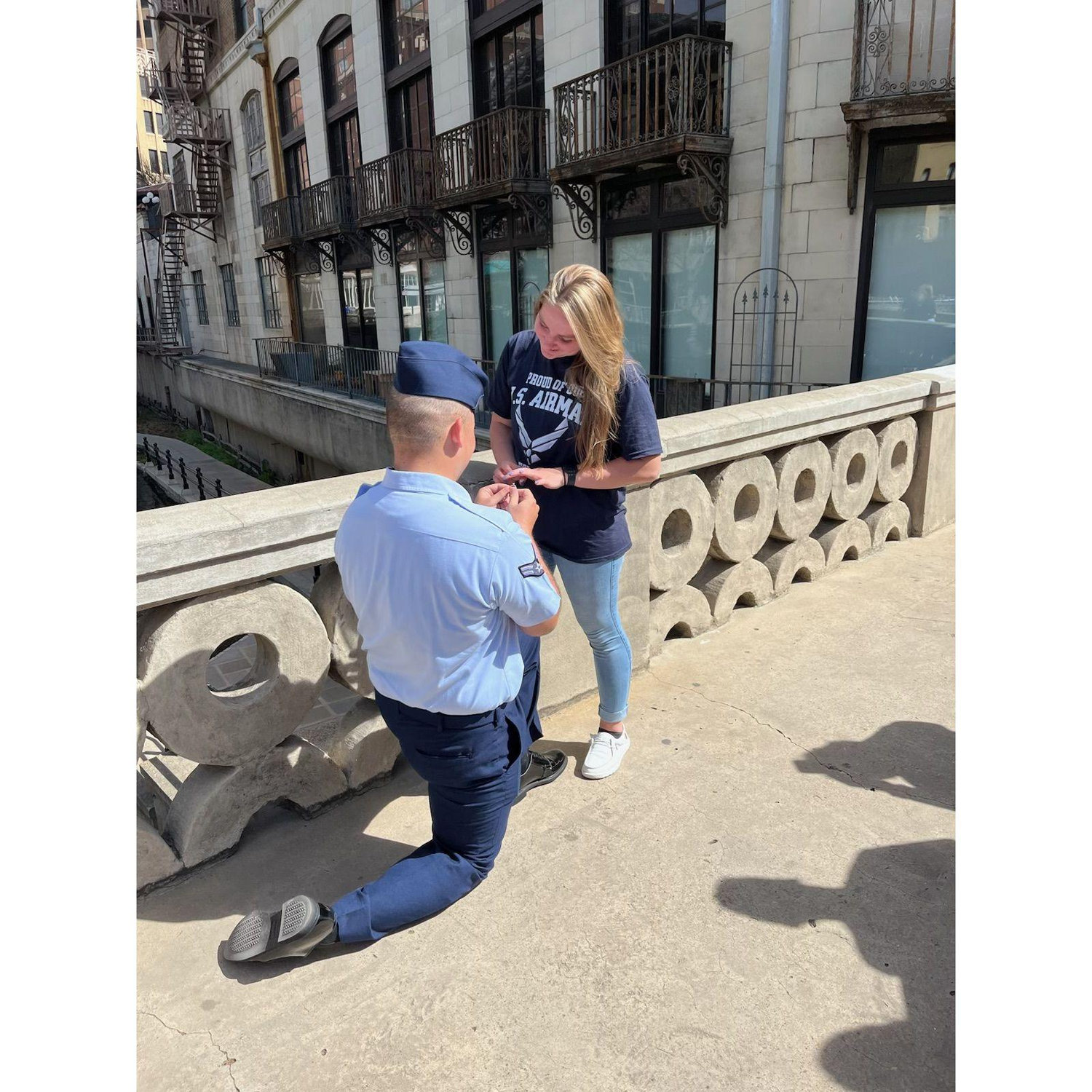 Our engagement, I said "no way get out of here" then of course an absolute yes