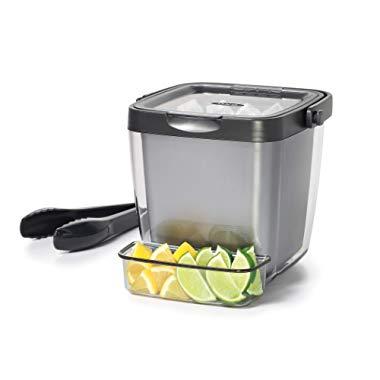 OXO Good Grips Double Wall Ice Bucket with Tongs and Garnish Tray