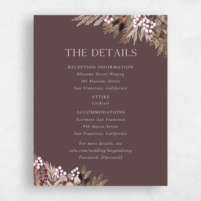 Chocolate, Brown Wedding Enclosure - Winslow