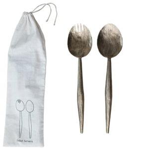 Hand Forged Metal Salad Servers