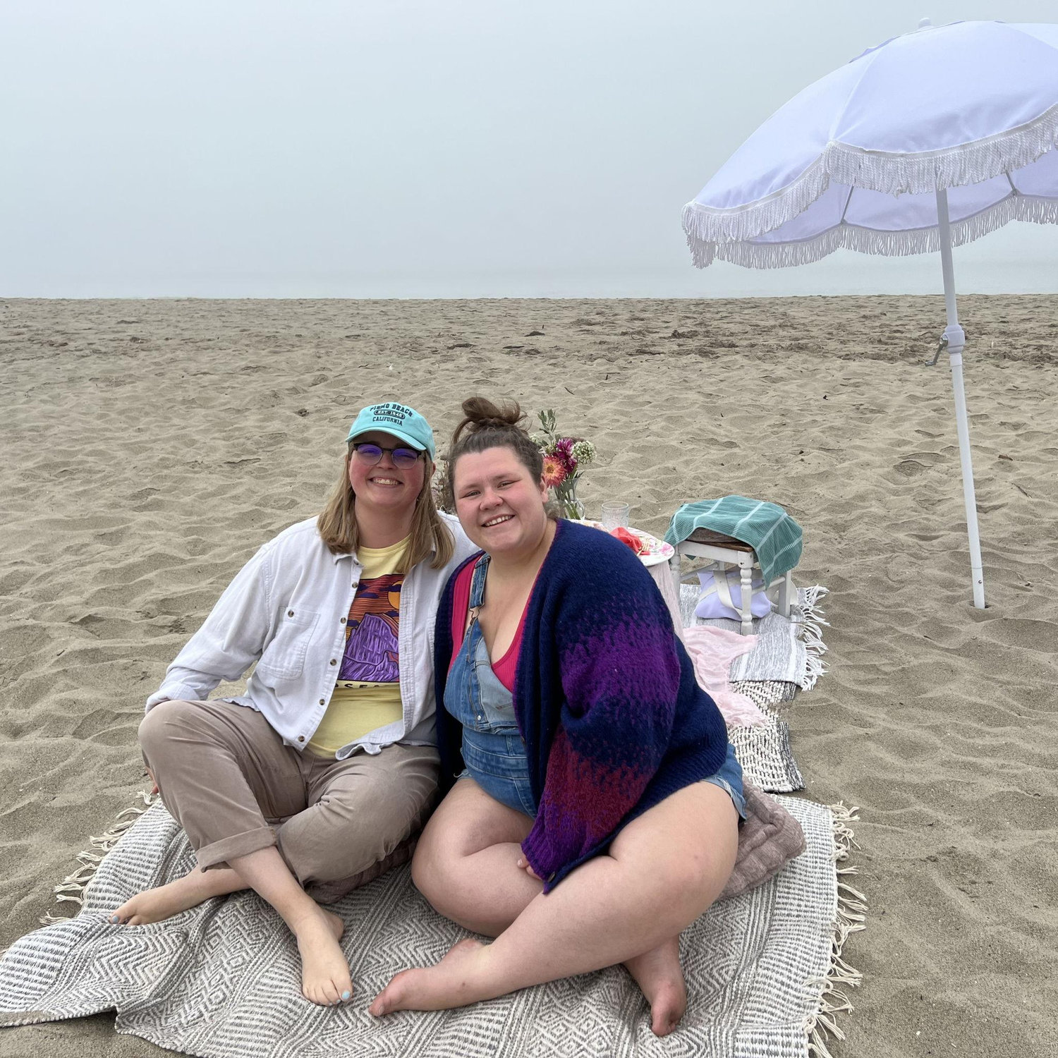 For their two year anniversary, Hannah surprised Noelle with a private picnic at the Rio Del Mar State Beach near Santa Cruz.
