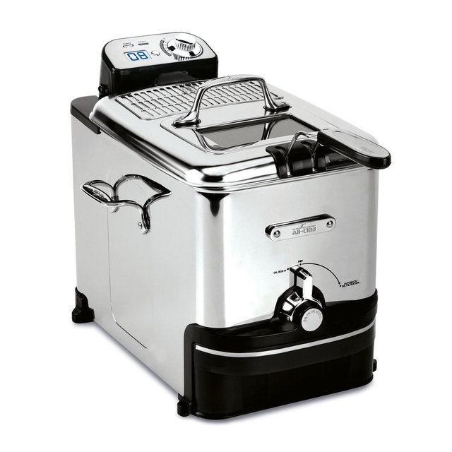 All-Clad 3.5L Ez Clean Pro Deep Fryer with Digital Timer and Oil Filtration System, Silver