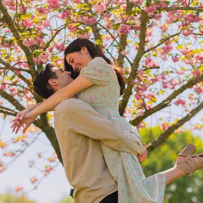 Our Engagement Photo Shoot by the Pink Tree! ~5.1.23
