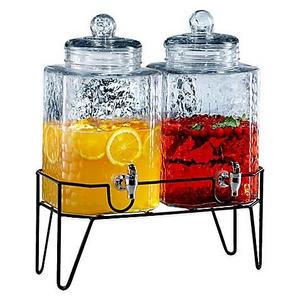 Style Setter Hamburg Double Beverage Dispenser Set with Stand