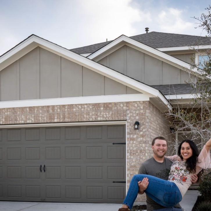 First picture in front of our home!