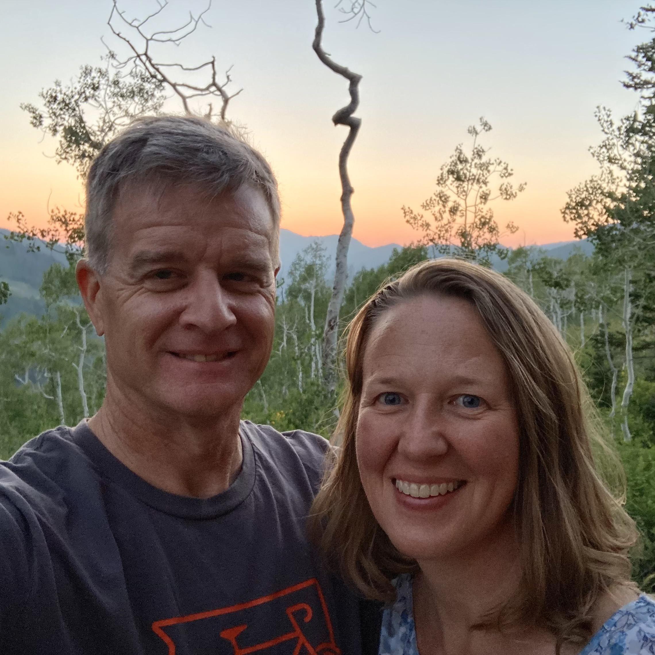 Watching the sunset at the top of Big Cottonwood Canyon.