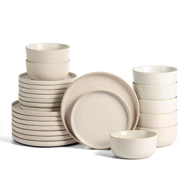 Earth & Clay Stoneware Dinnerware Set - White