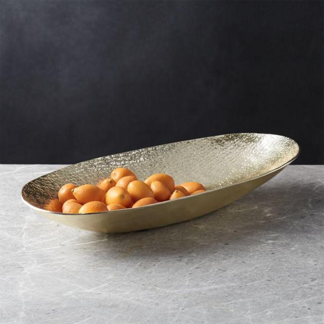 Gwen Oval Metal Serving Bowl