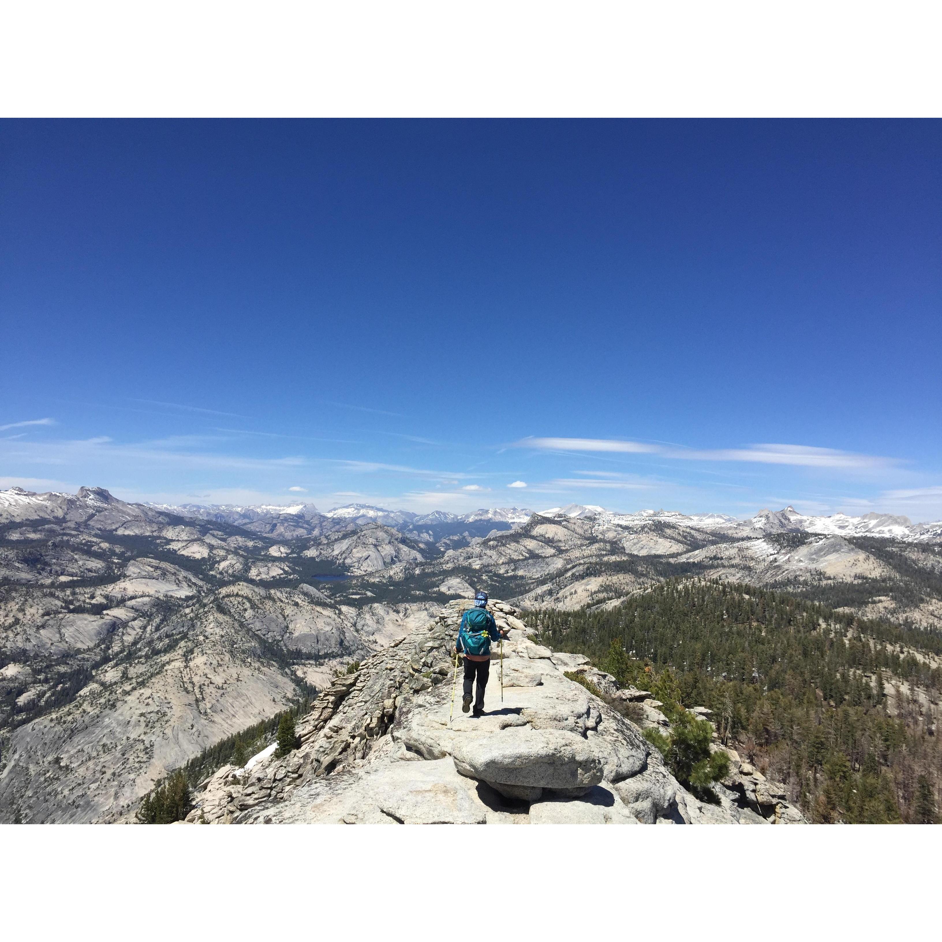 Moments before Shaun proposed at Clouds Rest - Yosemite National Park