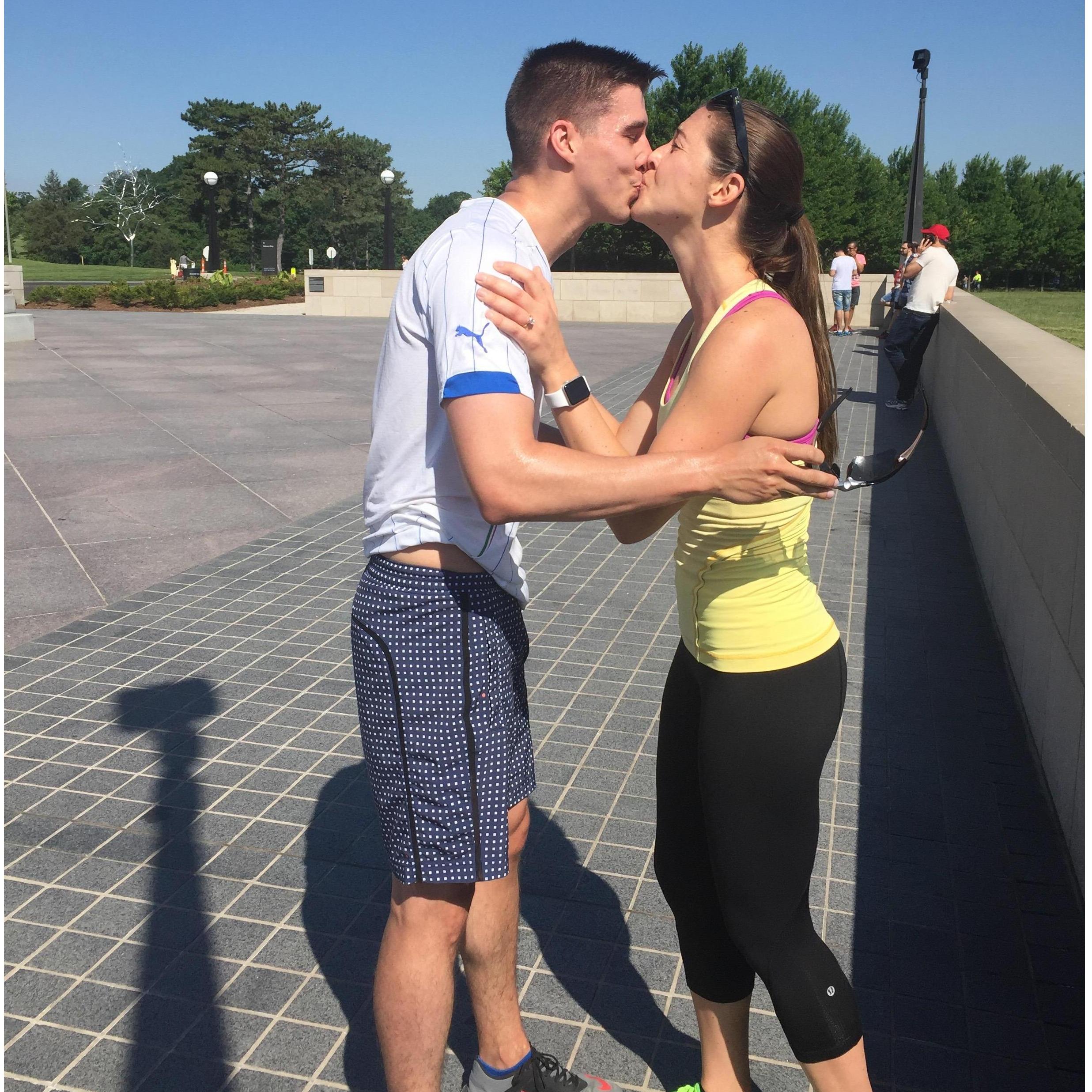 Engagement! June 2017, Art Hill, Forest Park