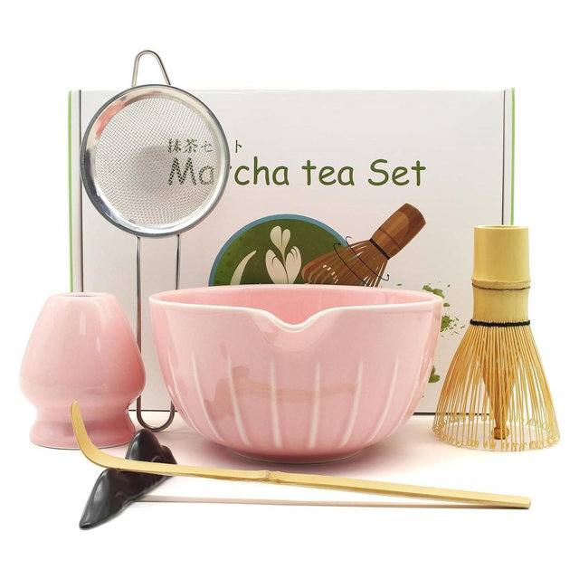 Matcha Whisk Set, 7-Piece Matcha Kit with Ceramic Bowl, Bamboo Whisk, Scoop, Sifter & More — Complete Matcha Making Kit for Beginners & Enthusiasts