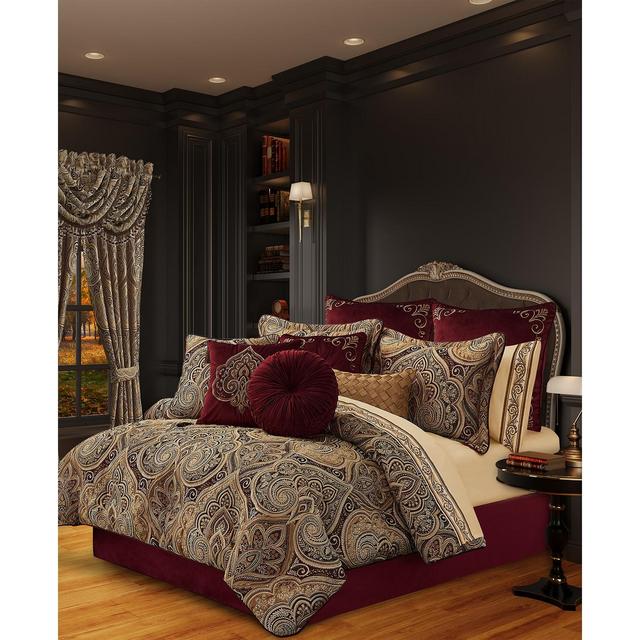 Five Queens Court Bordeaux 4 Pc. Comforter Set, California King