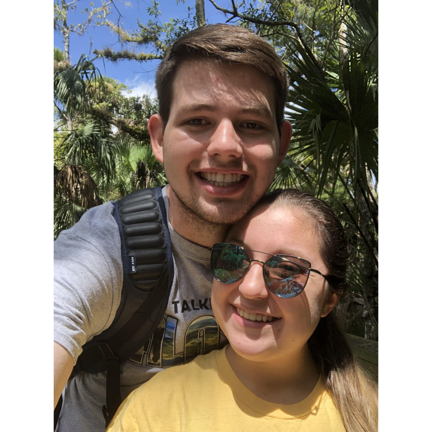 One of our very first dates - hiking Black Bear with Cali.