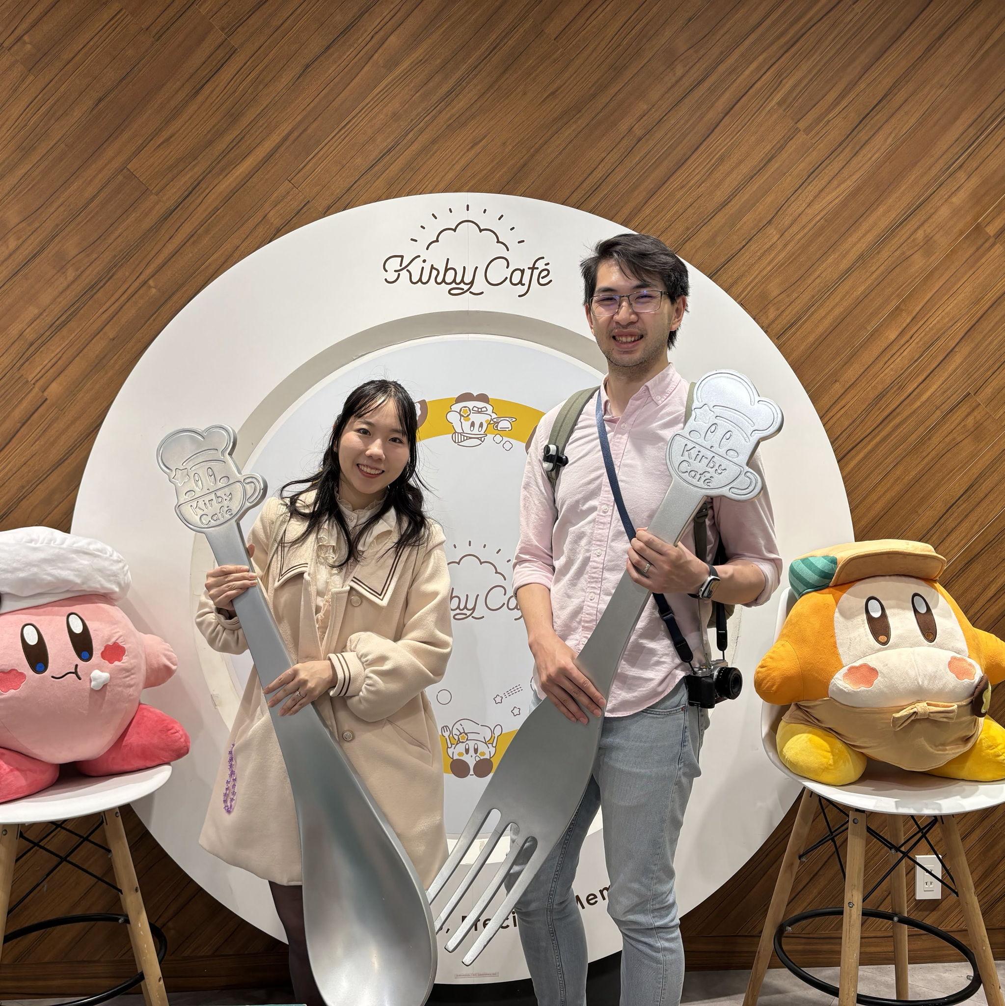 One of the many themed cafes we've been to