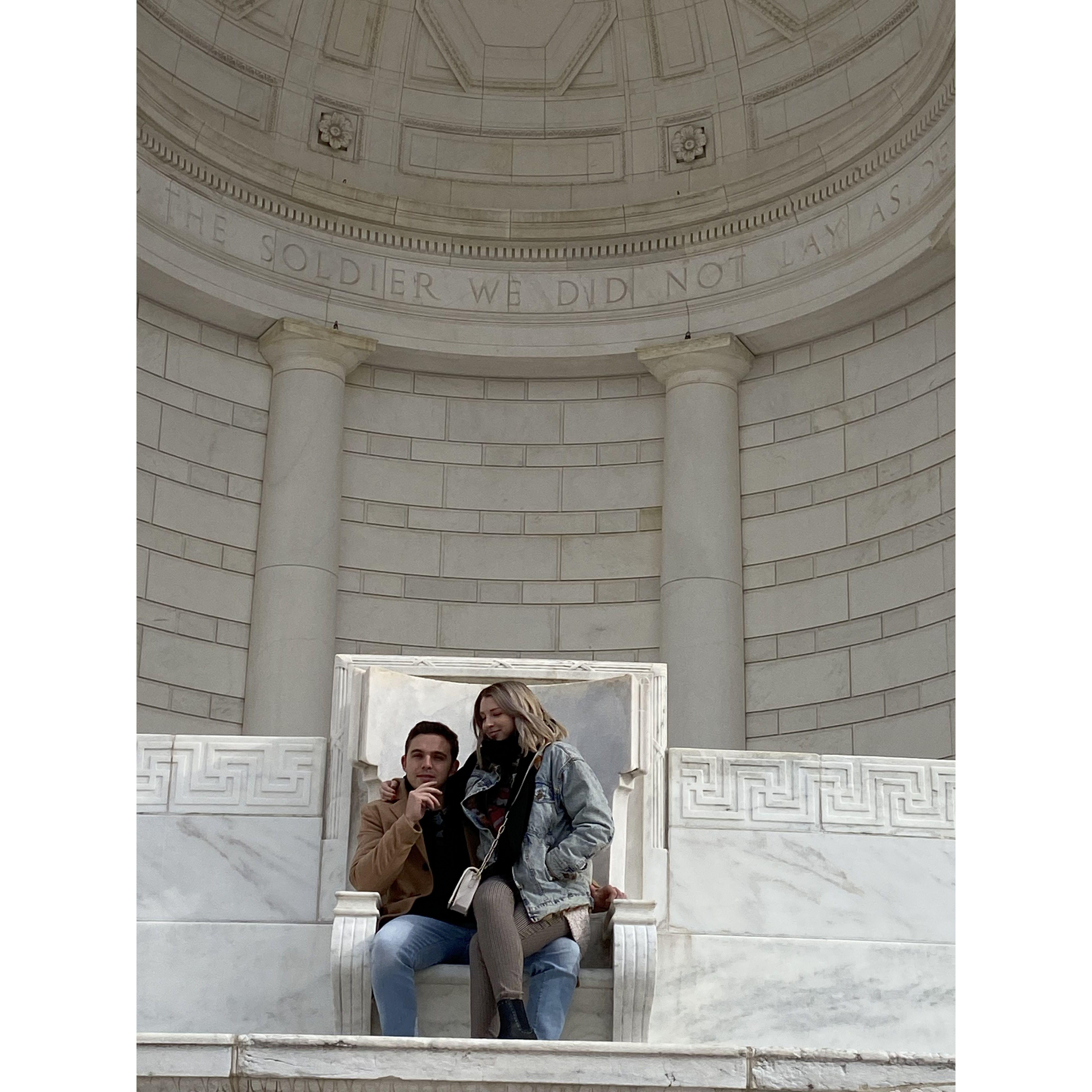 One of many trips to Arlington Cemetery