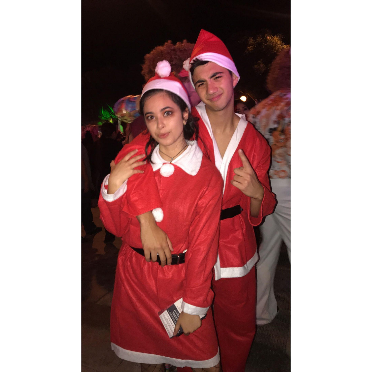 Santa and "Santette". With a twist.