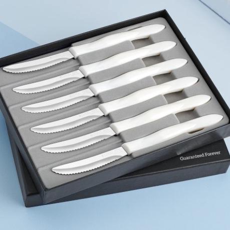 6-Pc. Table Knife Set (white)