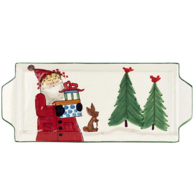 Old St. Nick Handled Rectangular Platter