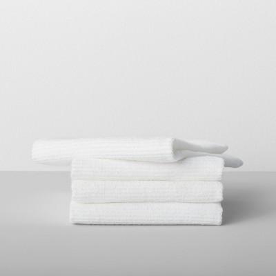 4pk Solid Barmop Towel White - Made By Design™