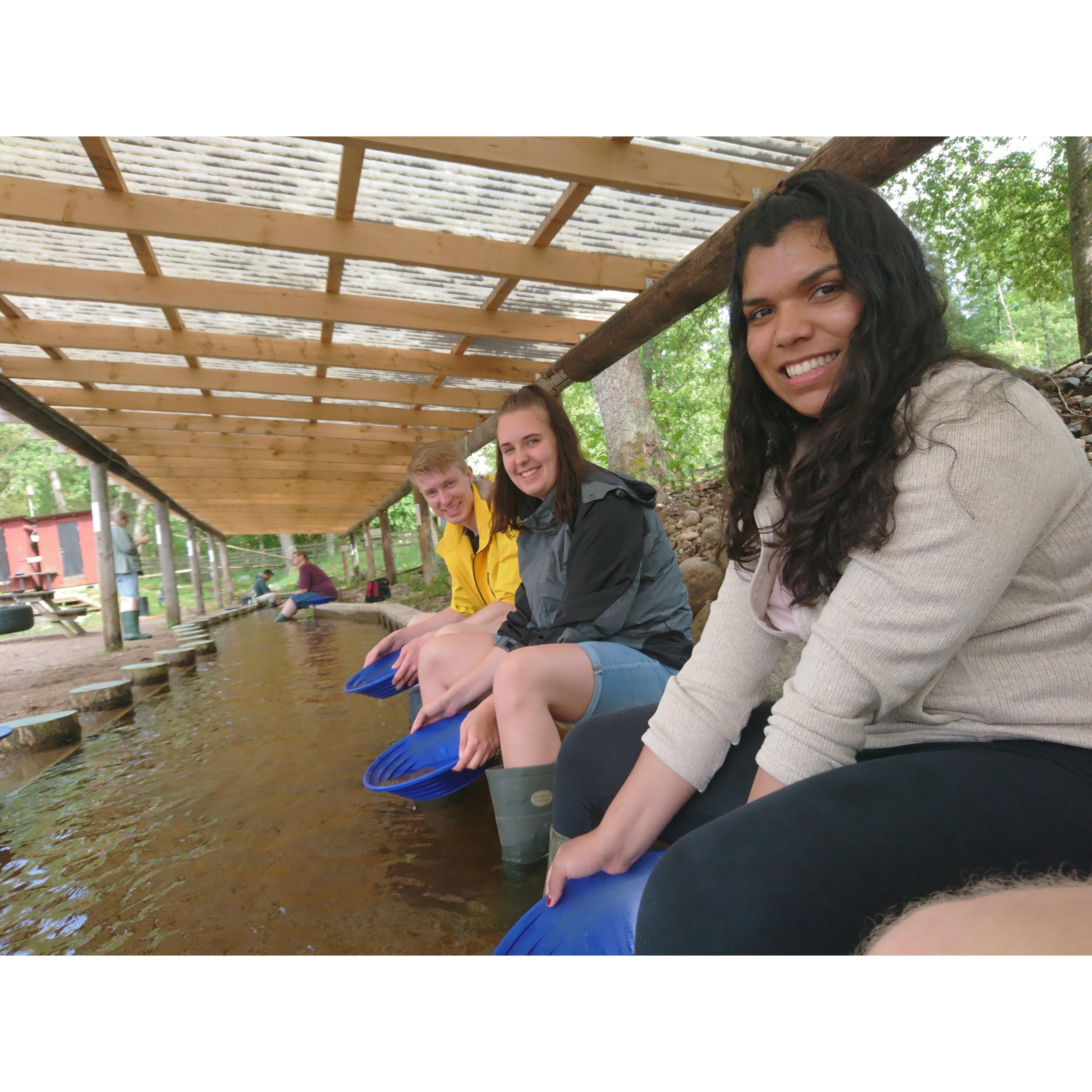 June 2019. Jess and Johan go gold mining in Småland, Sweden with Johan's siblings, Emil and Ida, and Johan's uncle and wife, Anders and Benita.