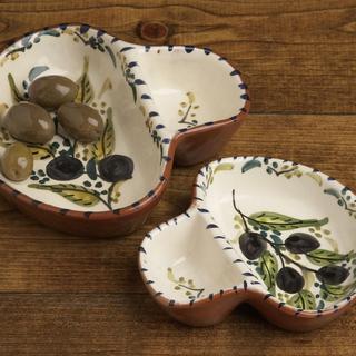 Divided Olive Dish, Set of 2