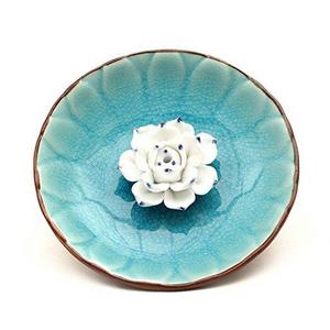 MEDOOSKY Ceramic Lotus Stick Incense Burner Holder (Handmade)