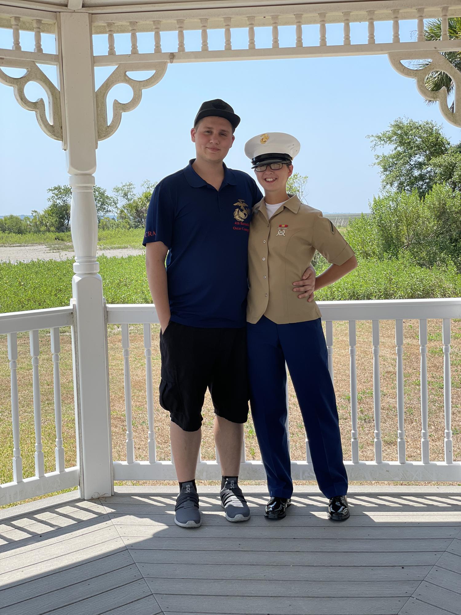 May 28, 2021
Marine Corps boot camp graduation; Adrian came all the way to see little ol me
