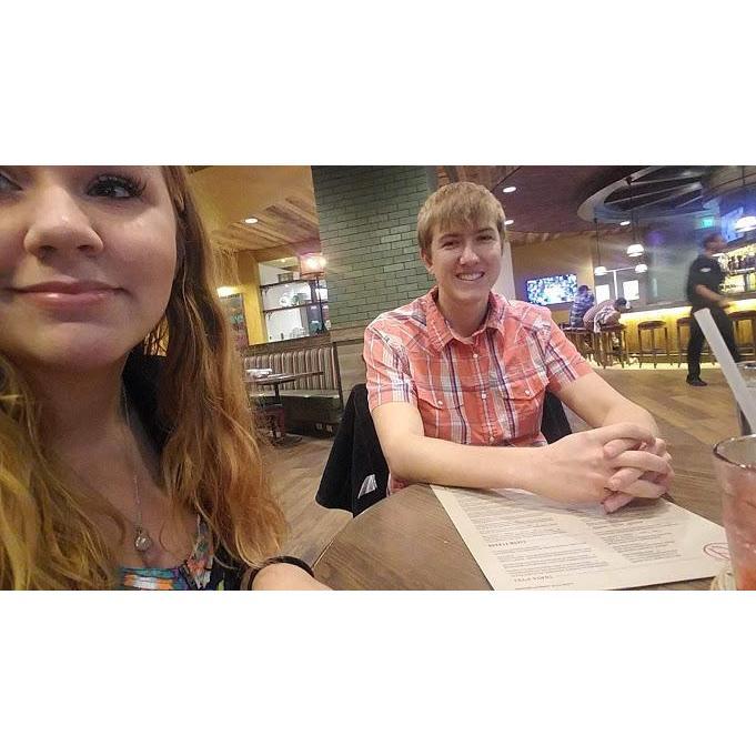 A fancy date at Bradley's college job!