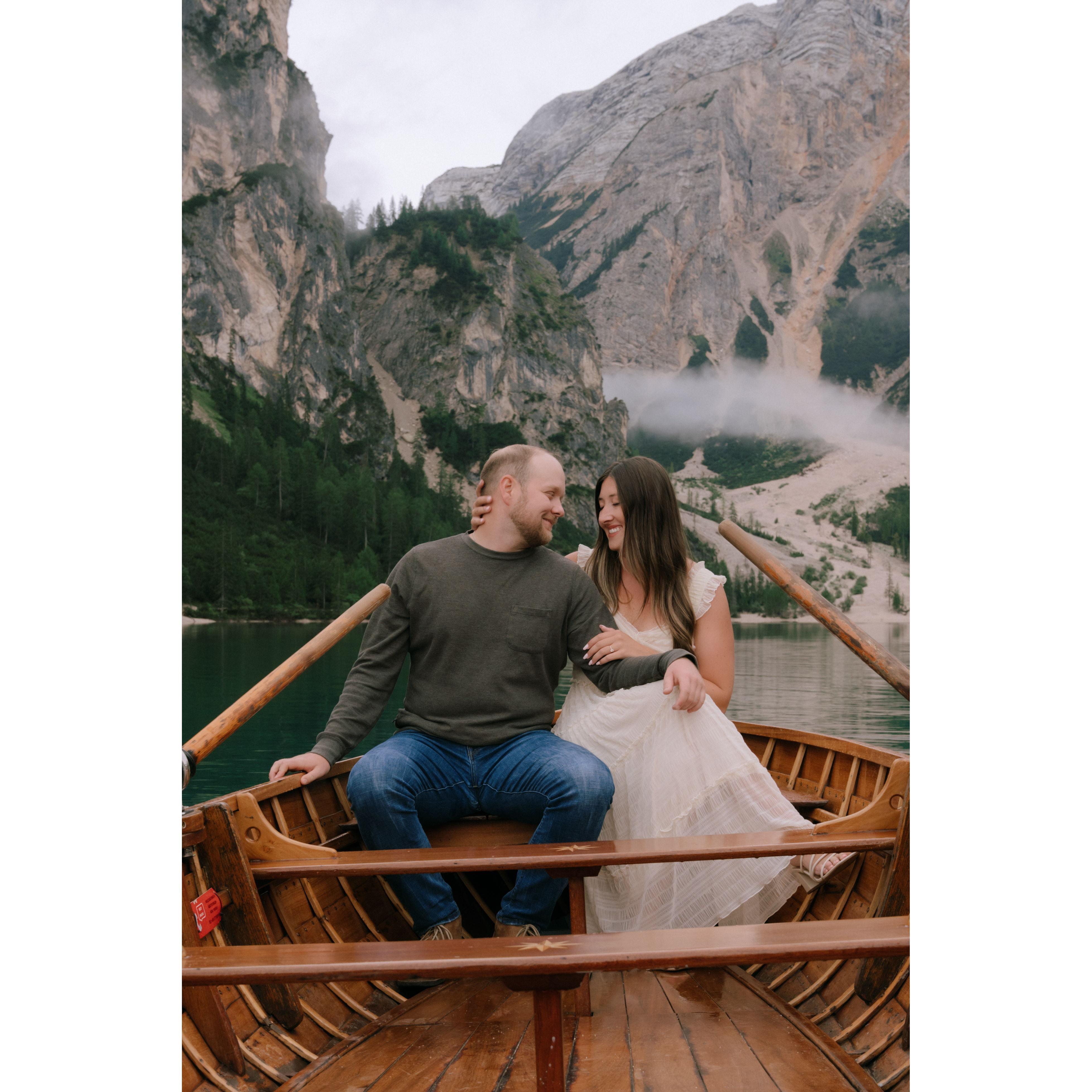 engagement photos on Lago di Braies, Dolomiti, Italy!!!