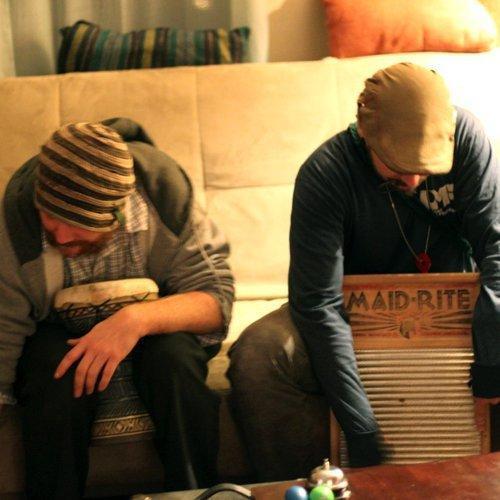 Lyle (Officiant) and Rob playing in the 543 Artist Residency in Eugene, OR as the back up band for "GaGa and the Lady's"