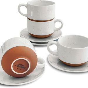 Mora Ceramics 8oz Cappuccino Mug Set of 4