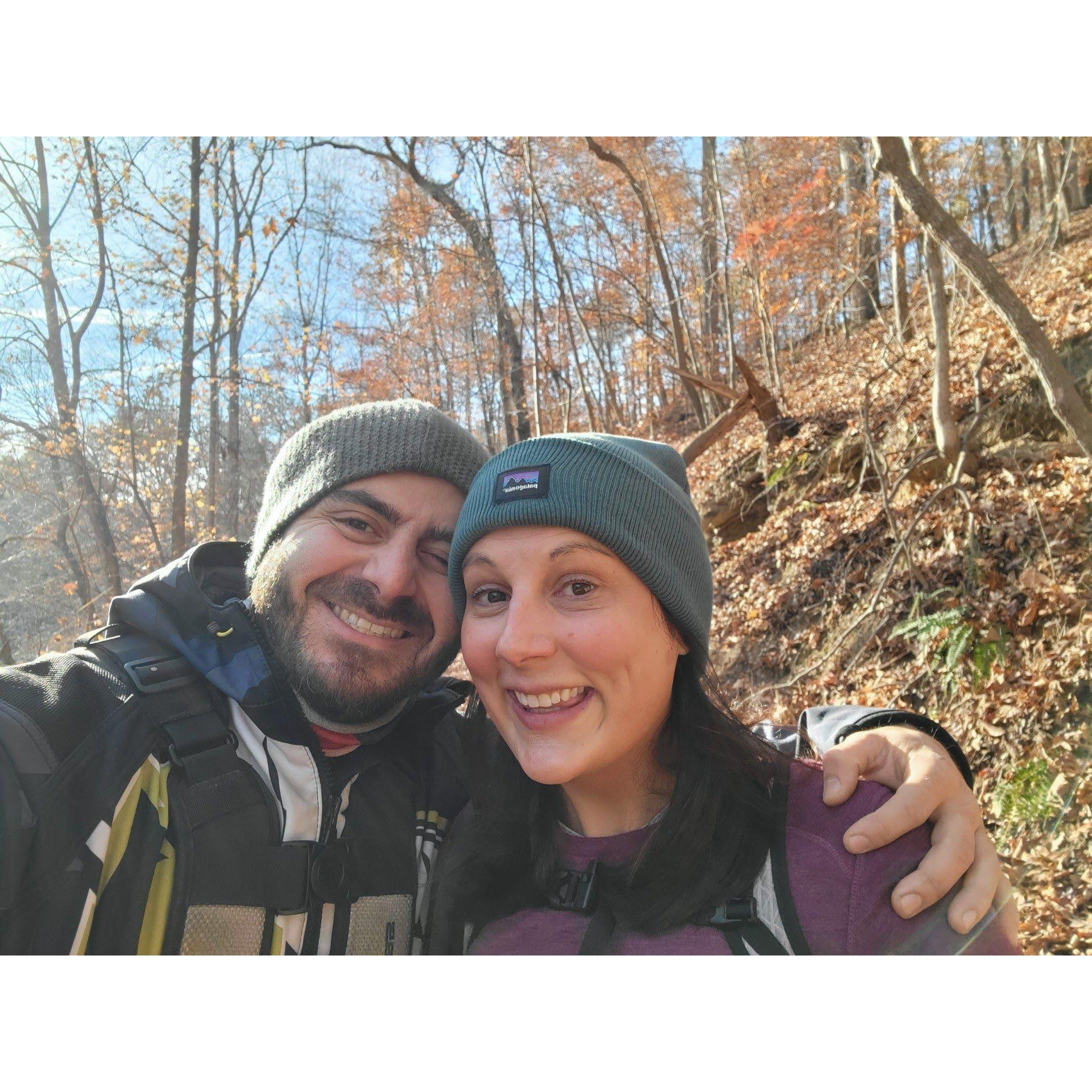 Our first Thanksgiving together, started with hiking one of our favorite places, Sweetwater Creek.