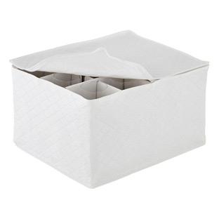 White Quilted Wine Glass Storage Case