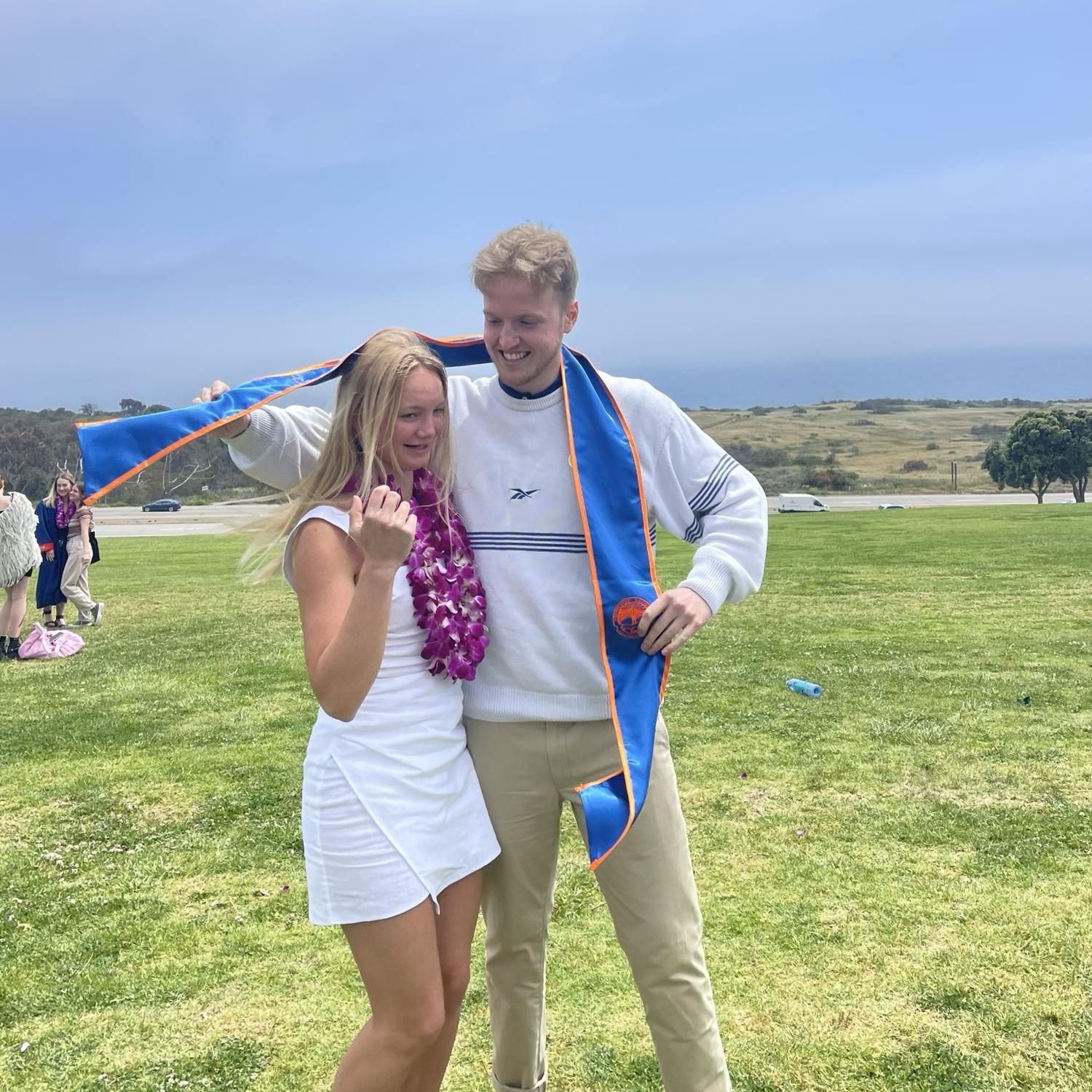Alex visited Sophie for her graduation at Pepperdine #ayowaves