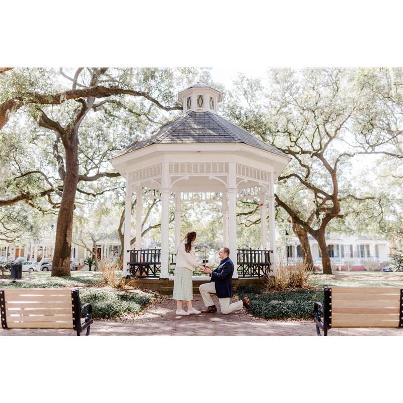 During a walk through Savannah on a beautiful Saturday afternoon, Zach popped the question and Caroline said yes (I think before he could finish his sentence).