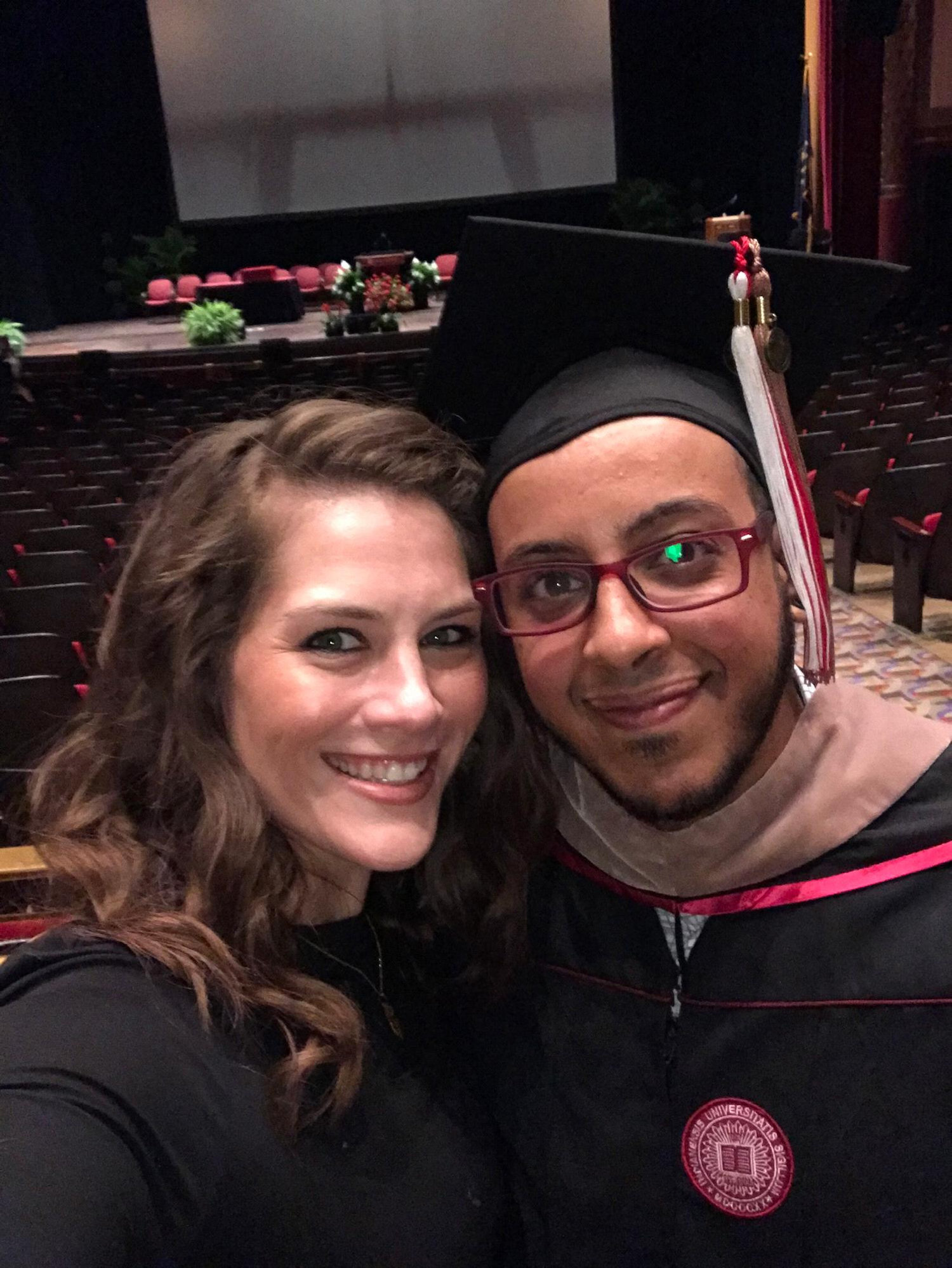 When this guy graduated with 2 MBA's we had to travel to Indiana for him to walk across the stage, twice!