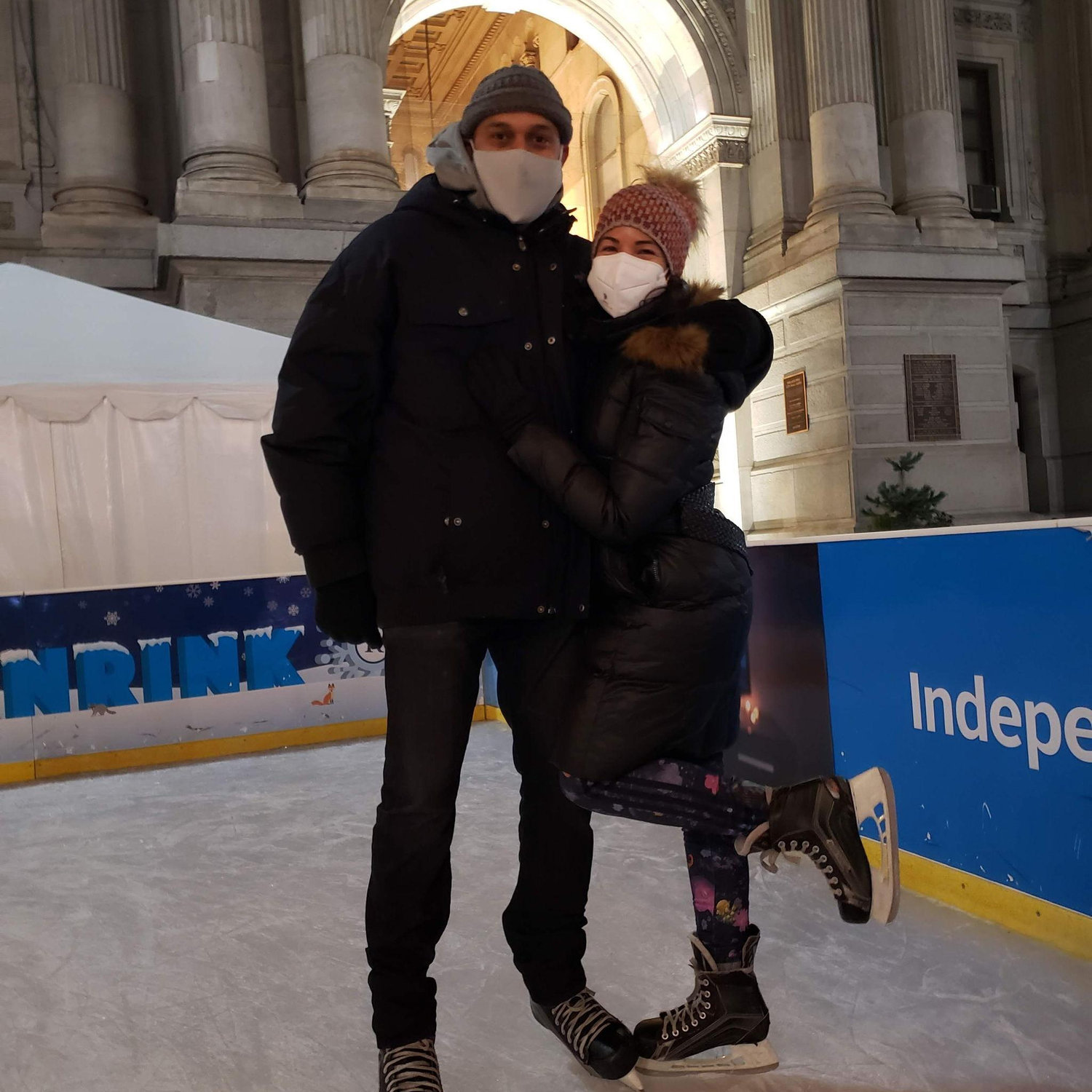 Ice skating in Philly Winter 2021