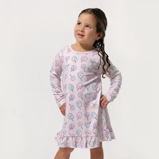 Cotton Candy Long Sleeve Dress