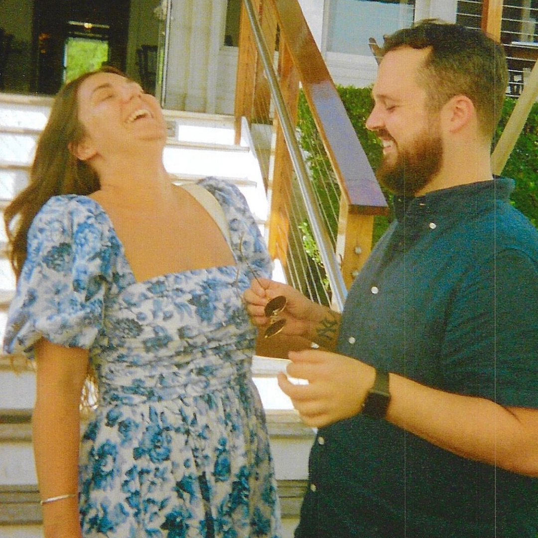 Laughin' at LJ and Connor's wedding