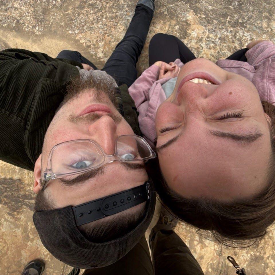 For our engagement we decide to take a trip east to Red River Gorge and a friend of our caught this photo of us!
