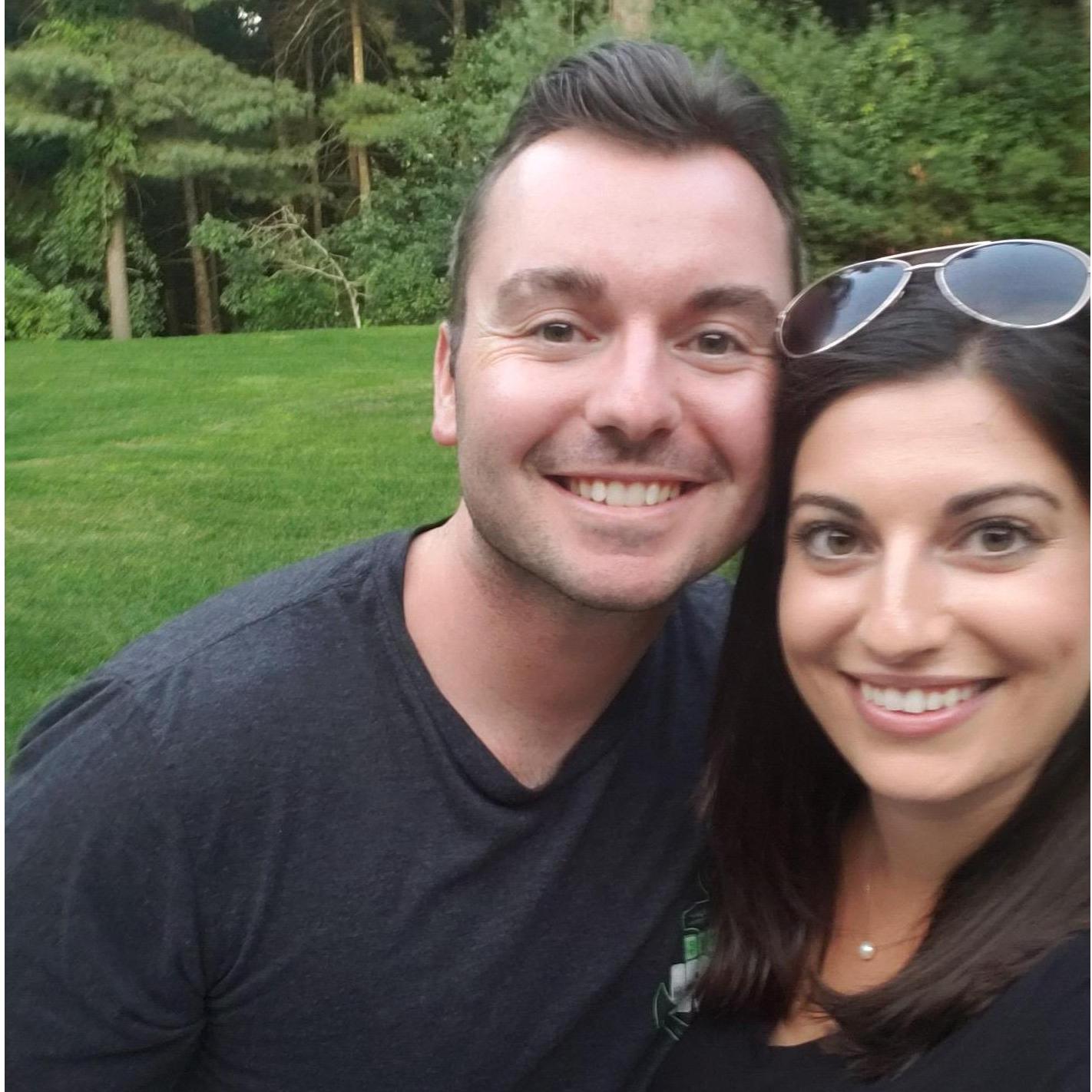 Our first picture together. We went on a date to Roger Williams Park Zoo in Rhode Island. It was extra special because we got to feed giraffes!