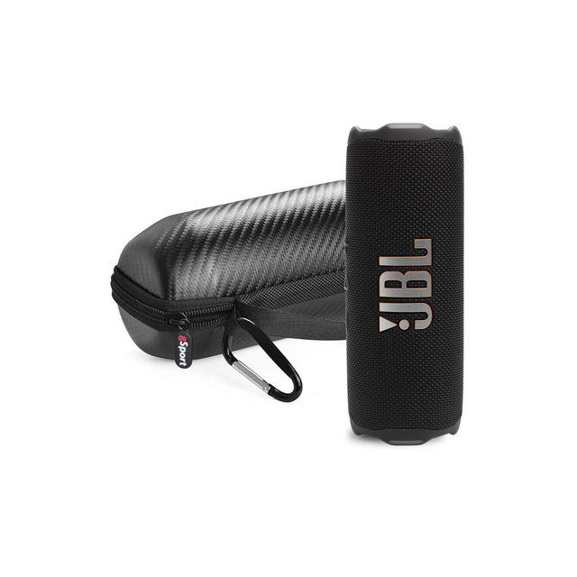 JBL FLIP 7 Waterproof Portable Speaker Bundle with gSport Carbon Fiber Case