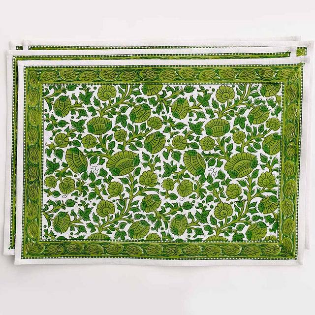 Jade Blossom Placemat | Set of 4