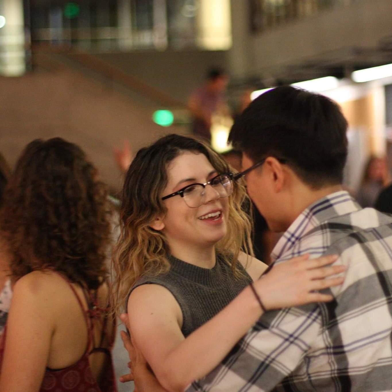 Dancing together at the University of Washington Salsa Social