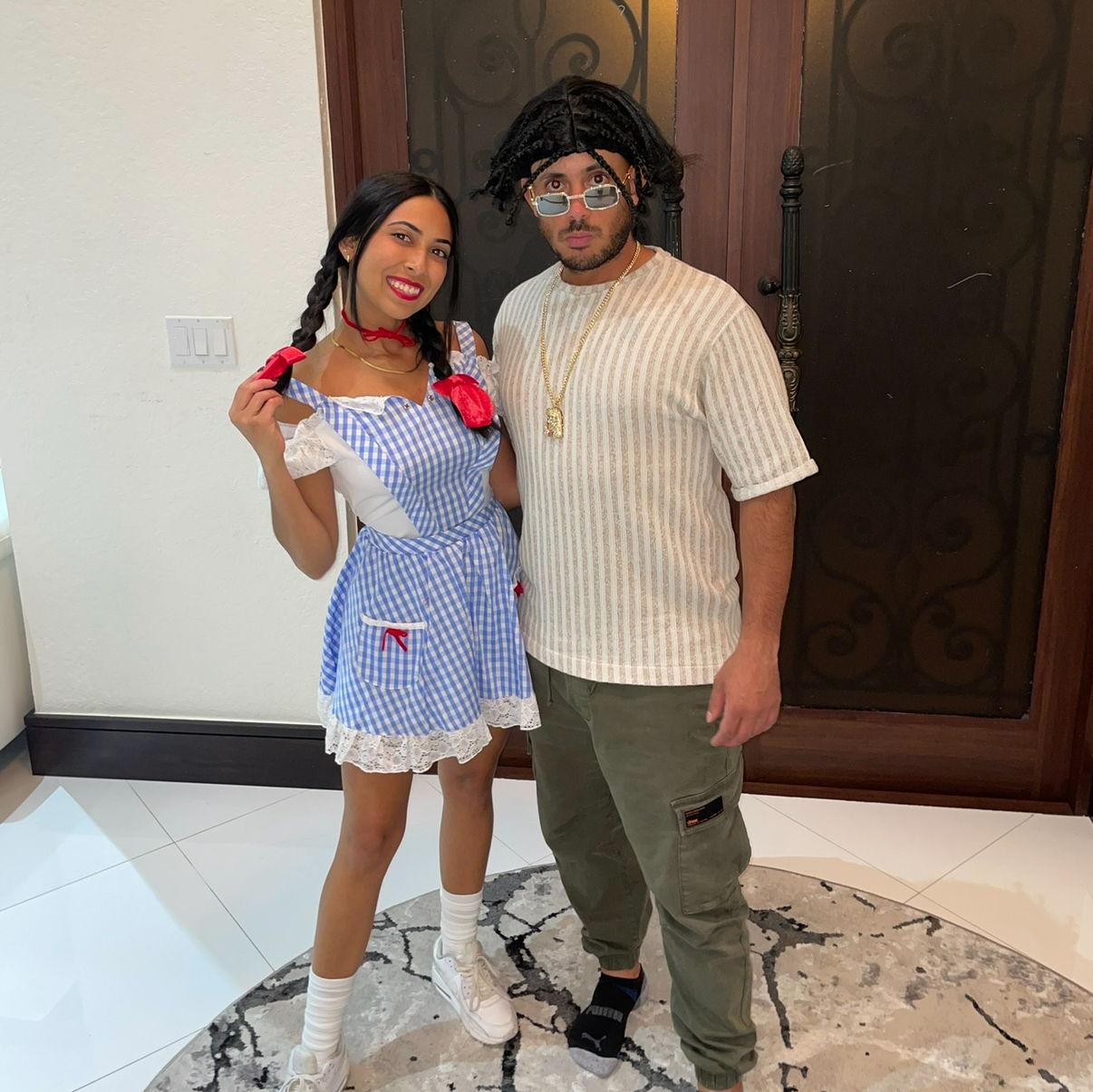 First Halloween party after buying the house. Meet Dorothy and Bad Bunny. October, 2023