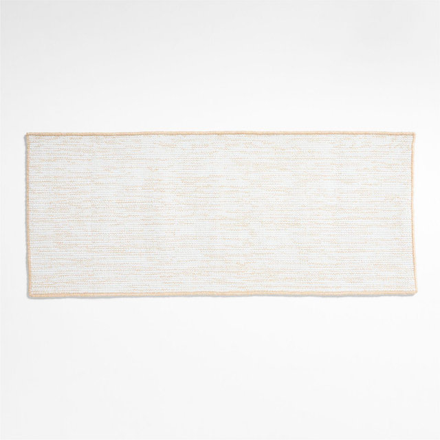 Frame Performance White and Natural Indoor/Outdoor Double Doormat 24"x57"