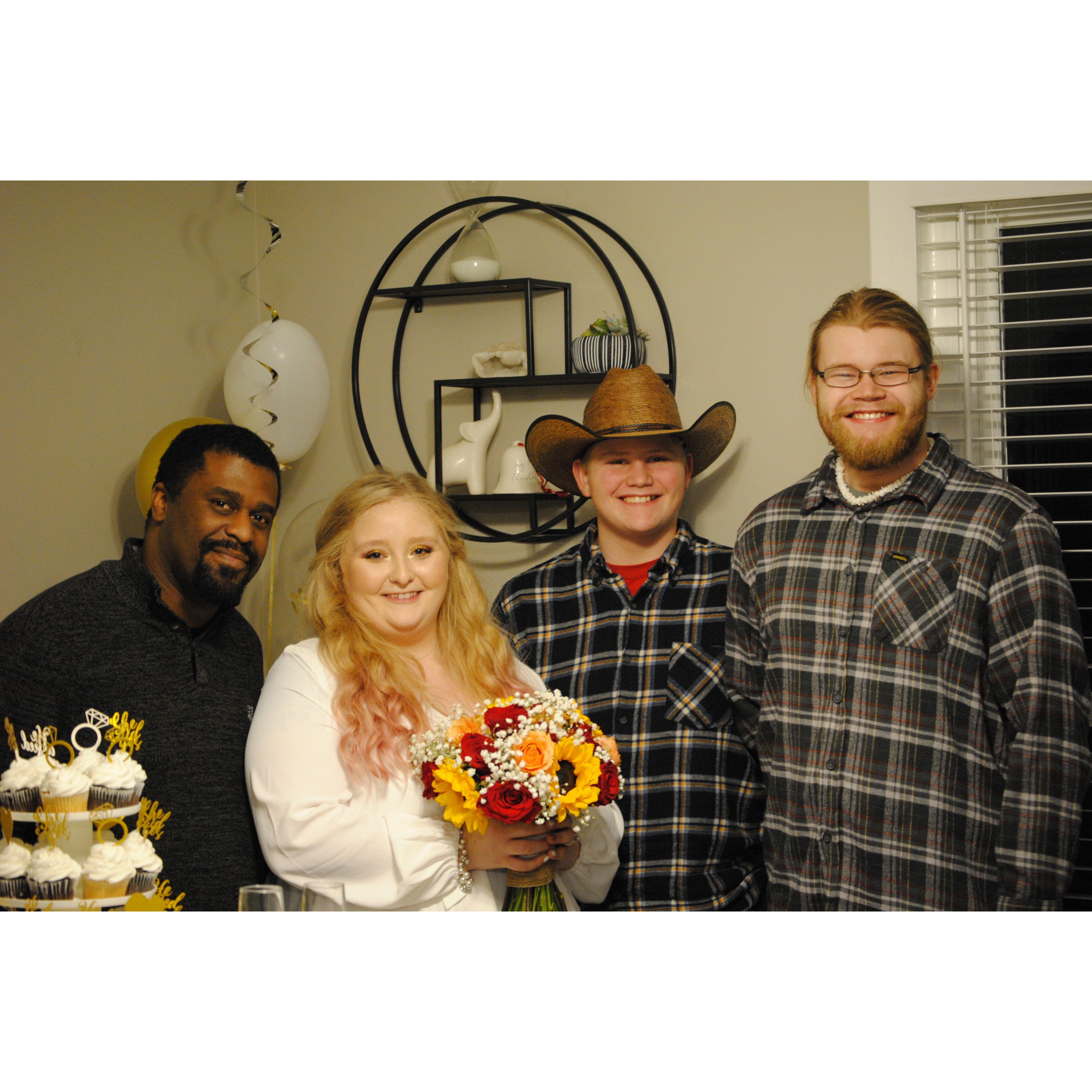 Siblings of the bride and the newlyweds